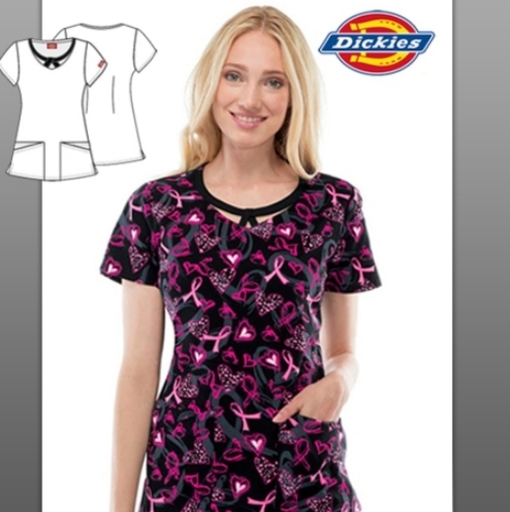Dickies Nursing Scrub Top Care & Love